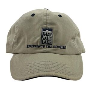 Fahrenheit "Salt Lake Experience the Rockies" Adjustable Beige & Black Ball Cap